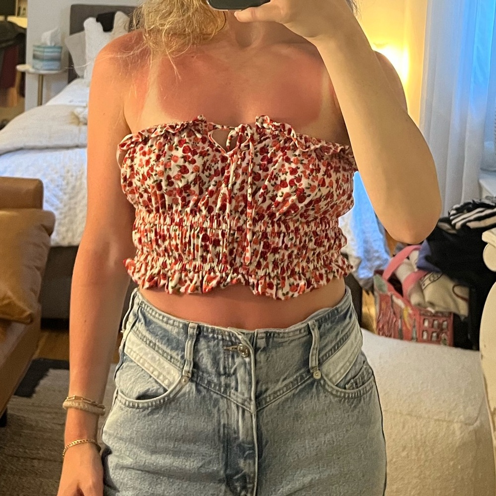 Floral smocked top